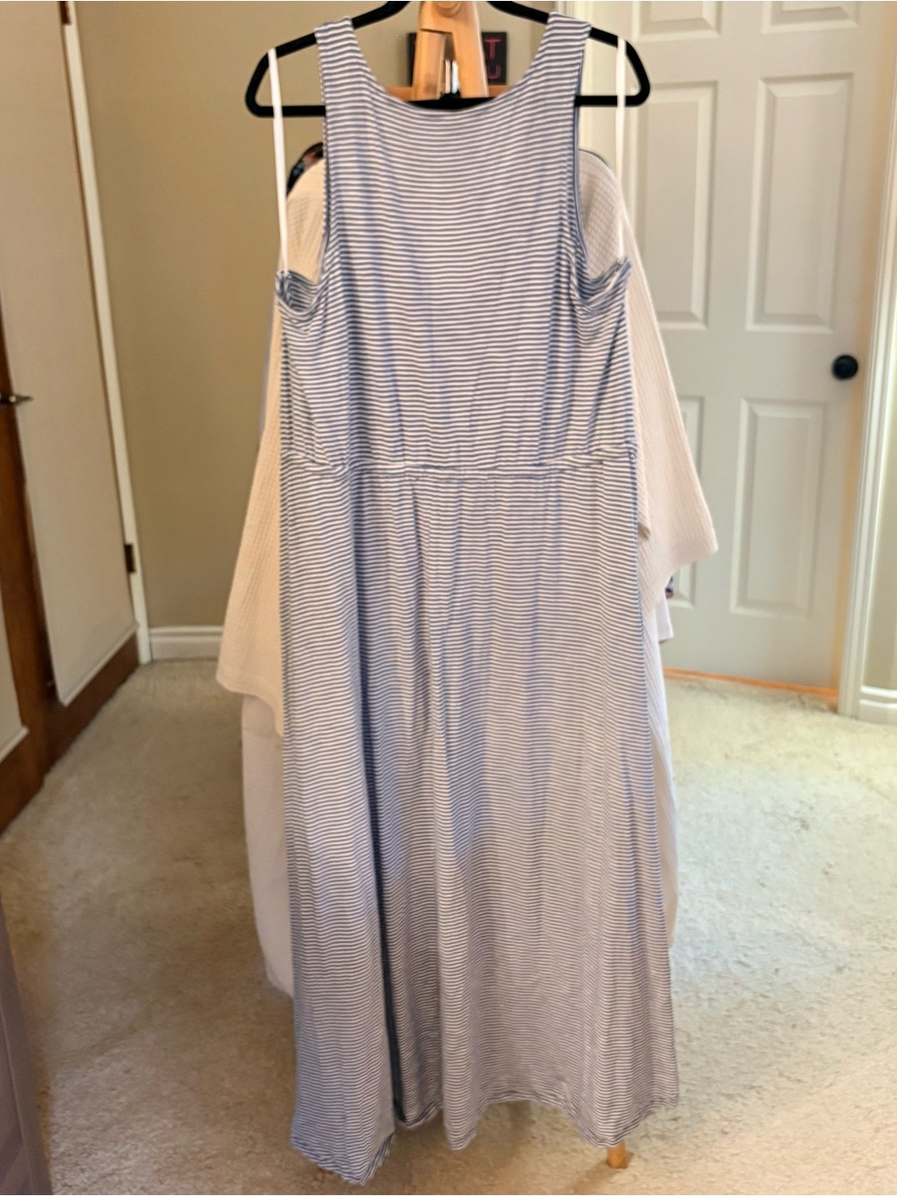 torrid Belle Isle Blue and White Striped Sleeveless Maxi Dress 3X - Picture 2 of 5